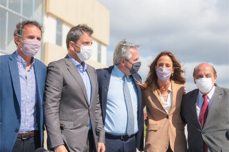 Recta final. Tolosa Paz junto al presidente Alberto Fernández