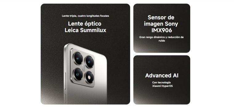 Dise&ntilde;ado junto a Leica, el Xiaomi 14T suma triple lente Leica Summilux y sensor Sony IMX906 para dar un salto en fotos y video.