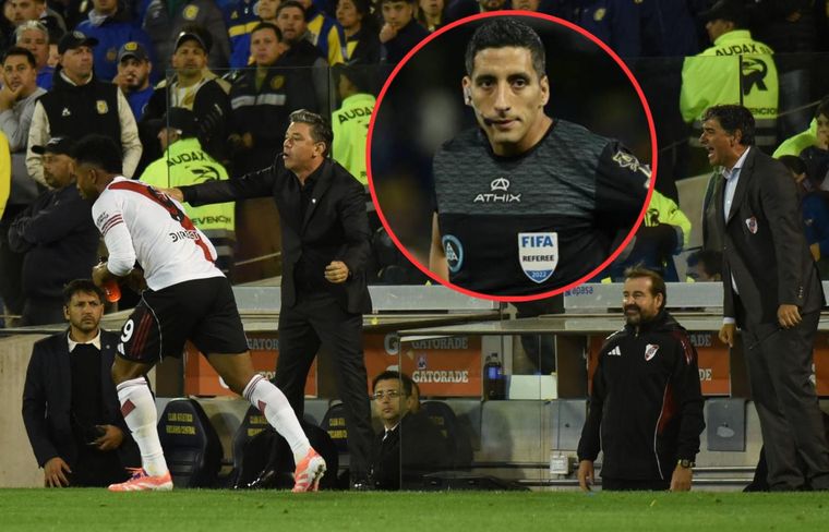 Un colaborador de Gallardo recibió una dura sanción por insultar a Falcón Pérez en Rosario Central-River.