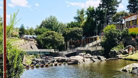 El Volcán combina río, arboleda y paisaje serrano a pocos kilómetros de la capital puntana. El Volcán combina río, arboleda y paisaje serrano a pocos kilómetros de la capital puntana.