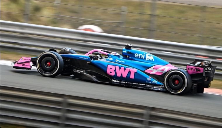 Franco Colapinto terminó en el puesto 18° en la FP1 del GP de Países Bajos. Foto: @Alpine