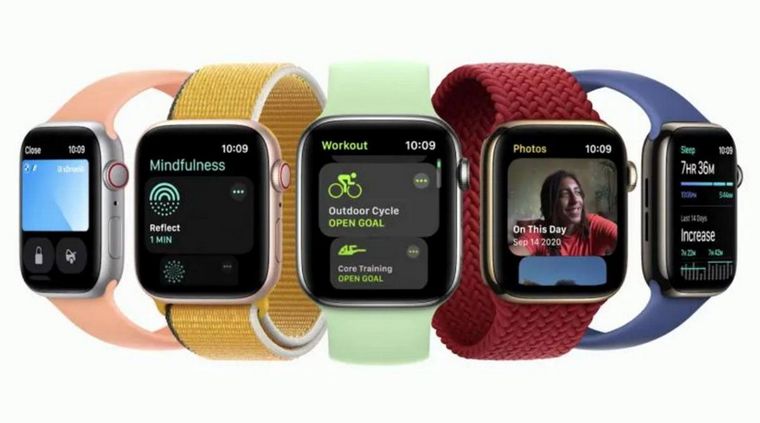 El Apple Watch Series 7 es más grande y tiene mayor protección. Foto: Apple.