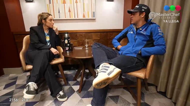 Sofía Martínez le hizo una insólita pregunta a Franco Colapinto. Foto: captura de video / Telefe. Sofía Martínez le hizo una insólita pregunta a Franco Colapinto. Foto: captura de video / Telefe.