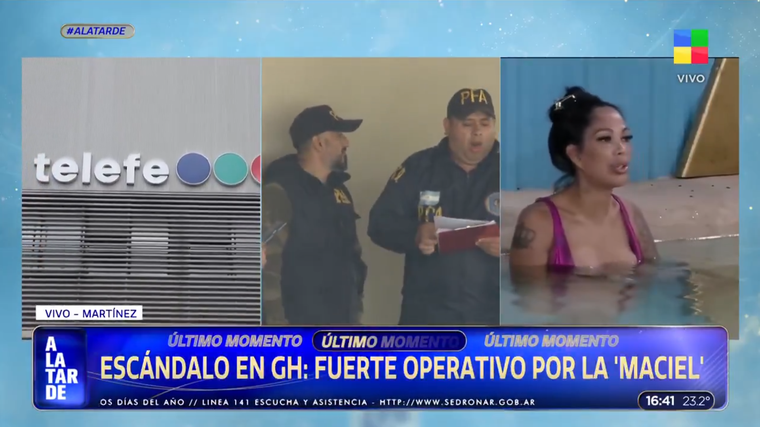 Fuerte operativo en Telefe por una participante de Gran Hermano. Fuerte operativo en Telefe por una participante de Gran Hermano. 