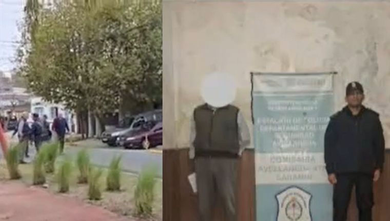 El jubilado detenido por amenazar a hinchas de Arsenal. Foto: Captura de video.