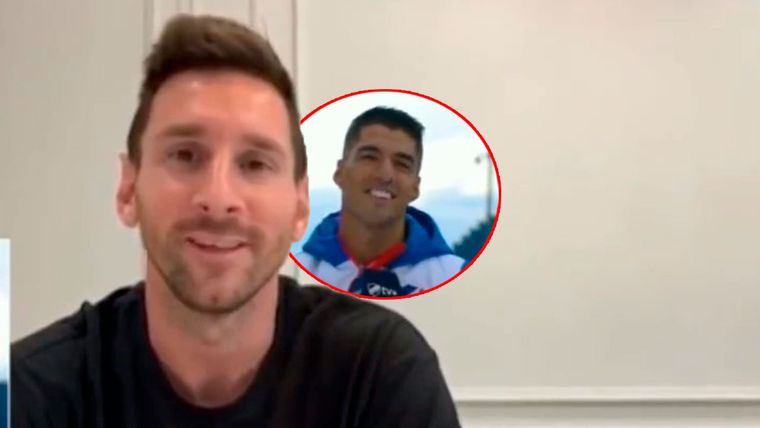 Messi sorprendió a Suárez y dejó una chicana para Nacional sobre su rivalidad con Newells.