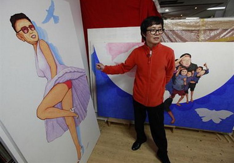 Esta es la obra del artista norcoreano Song Byeok.