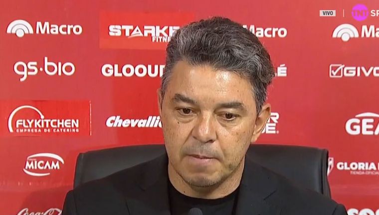 Marcelo Gallardo tras la victoria ante Instituto. Foto: Captura