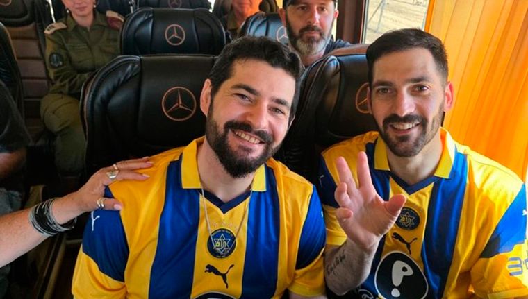 Gali y Ziv Berman, con la camiseta del Maccabi Tel Aviv.