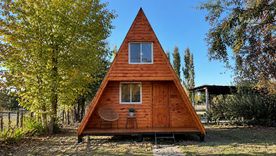 Así es la casita alpina que se construye en cuatro días. Foto: NA. Así es la casita alpina que se construye en cuatro días. Foto: NA.