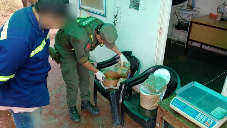 Las encomiendas eran transportadas en un colectivo procedente de Jujuy con destino final en la provincia de San Juan. Foto: Gendarmería Nacional