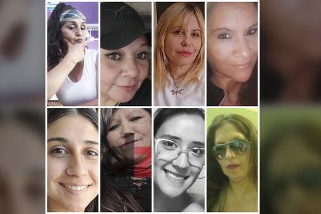 Las víctimas de femicidio en 2025. Arriba: Antonia Falcón, María Alejandra Cuevas, Eliana Speziale y Verónica Magallanes. Abajo: Carla Del Souc, Flora Inés Moyano, Rocío Collado y Sandra Sánchez. Las víctimas de femicidio en 2025. Arriba: Antonia Falcón, María Alejandra Cuevas, Eliana Speziale y Verónica Magallanes. Abajo: Carla Del Souc, Flora Inés Moyano, Rocío Collado y Sandra Sánchez.