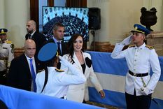 Villarruel eligió un sobrio look para el discurso de Milei. Foto: Noticias Argentinas