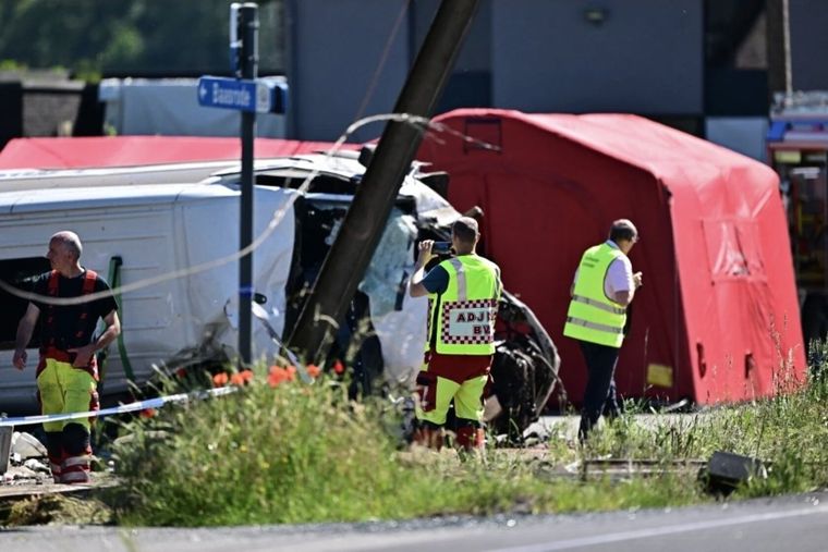 El choque ocurrió en la localidad de Buggenhout, norte de Bélgica.