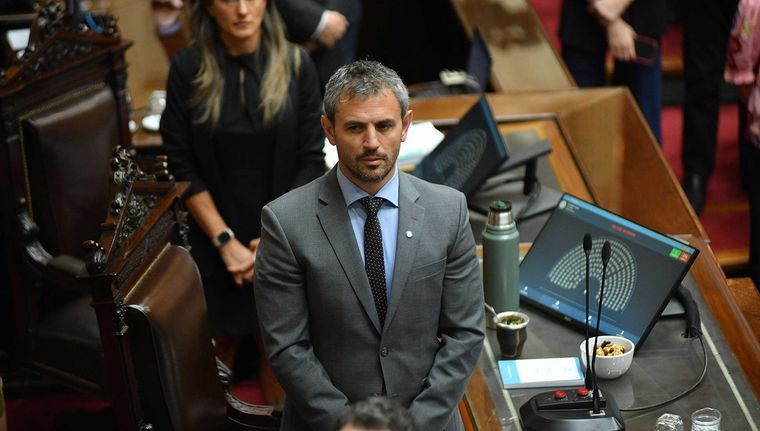 Martín Menem en la presidencia de la sesión en Diputados. Foto: NA