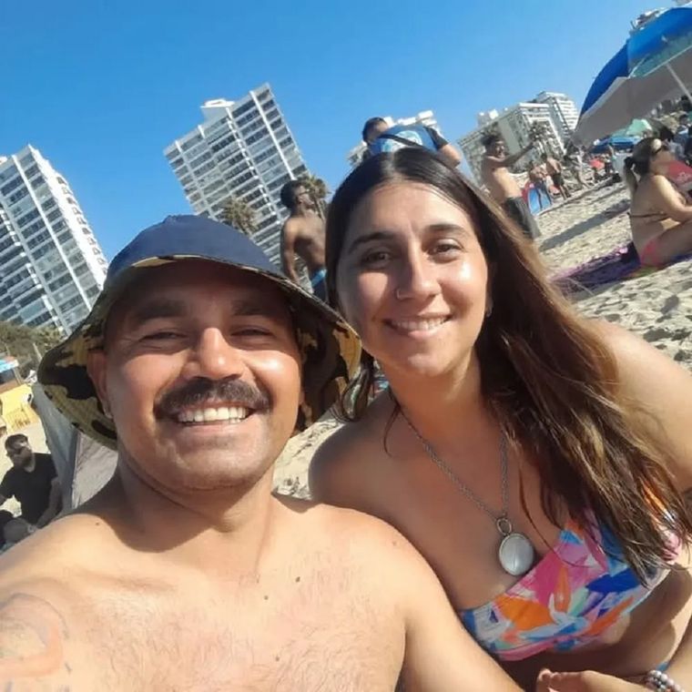 Federico Acevedo y Carla Del Souc en unas vacaciones cuando eran pareja Foto: Facebook