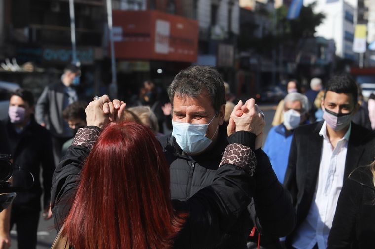 Facundo Manes, durante su recorrido