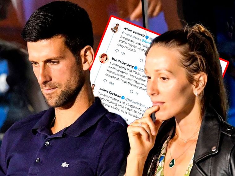 Jelena Djokovic salió a defender a Novak contra una fuerte crítica por su ausencia en el US Open.