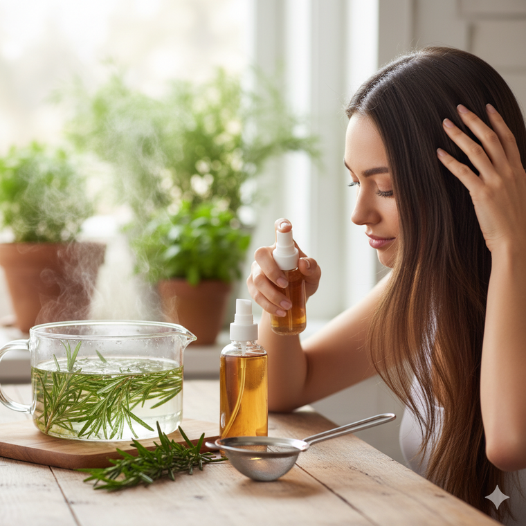 Un tónico natural para revitalizar el cabello. Fuente: IA Gemini.
