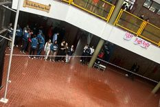 El patio interno del DAD tuvo que ser clausurado debido a la lluvia