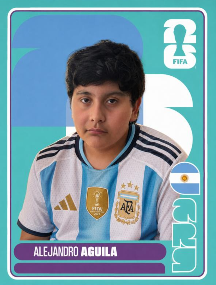 Alejandro era fanático de la Selección argentina (imagen autorizada por la familia del niño). Alejandro era fanático de la Selección argentina (imagen autorizada por la familia del niño).