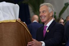 Tony Blair en una reunión sobre la guerra de Gaza celebrada en octubre pasado en Egipto.