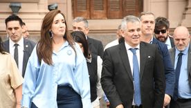 Victoria Villarruel junto con Britos, el intendente de Chivilcoy. Victoria Villarruel junto con Britos, el intendente de Chivilcoy.