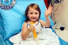 Imagen de Cleo, difundida por la Policía de Australia, tras ser rescatada. Foto: Colpisa.