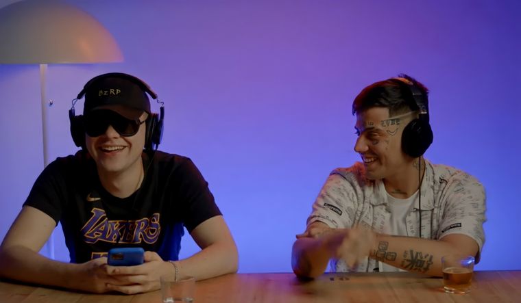 Duki junto a Bizarrap en España Foto: twitch.tv/ibai