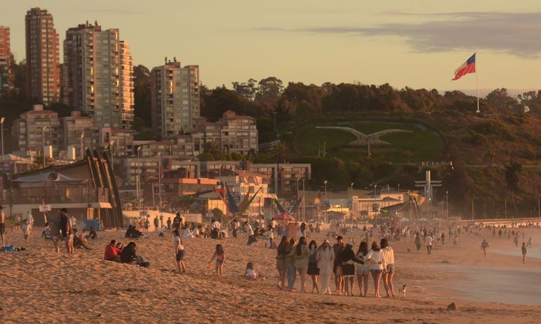 Reñaca es muy visitada por los mendocinos en verano.
