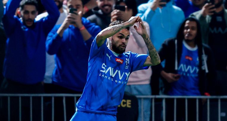 Michael celebrando a lo Ronaldo. Foto: @AlHilal