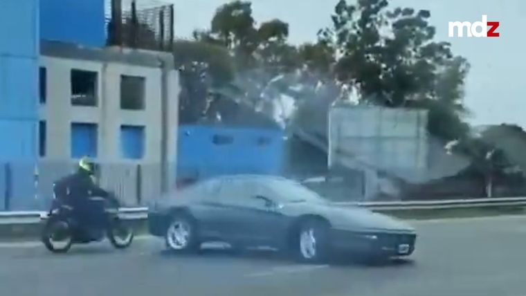 La Ferrari del empresario. Foto: captura de video