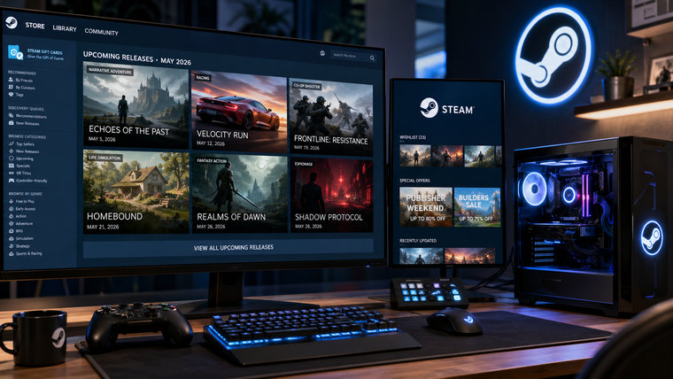 Steam prepara trece lanzamientos para mayo, con acción, terror, carreras, aventuras narrativas y simuladores. Steam prepara trece lanzamientos para mayo, con acción, terror, carreras, aventuras narrativas y simuladores.