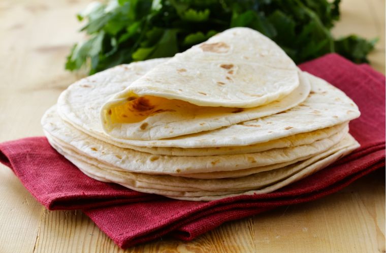 Tortillas de harina Las 3 marcas de tortillas con mayor conteido de sodio Foto: Shutterstock
