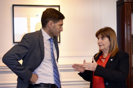 El gobernador de Santa Fe, Maximiliano Pullaro, y Patricia Bullrich Foto: X Patricia Bullrich