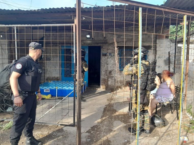 Uno de los lugares donde se realizaron los allanamientos Foto: Prensa Ministerio de Seguridad