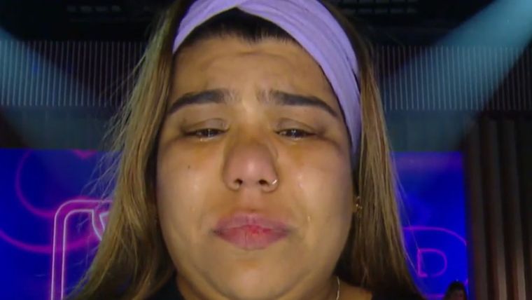 Camila no pudo contener las lágrimas. Foto: captura de video/ El Trece.&nbsp;