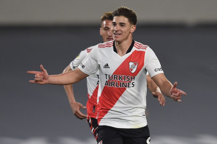 Julián Álvarez gritó el primero de River. Foto: River Plate