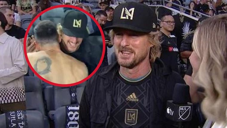Owen Wilson, otra estrella rendida a los pies de Messi. Foto: Especial