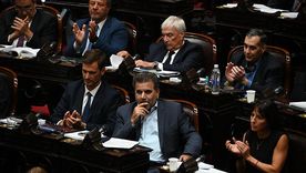 El bloque PRO presente en el recinto de Diputados.