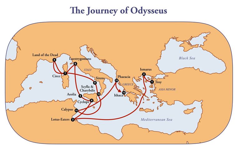 El viaje de Odiseo. El viaje de Odiseo.