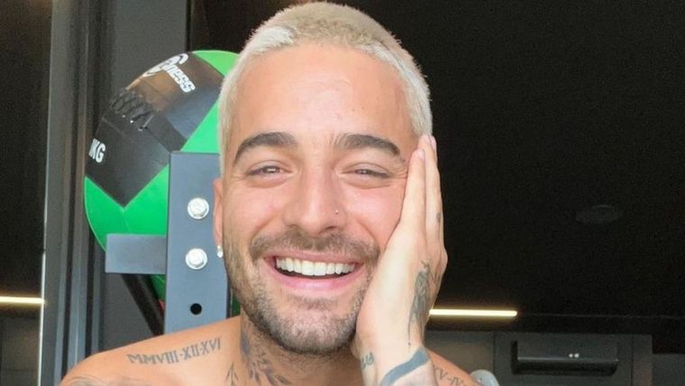 Maluma enseña su espalda de acero, practicando su rutina de entrenamiento Maluma Foto: Tik Tok