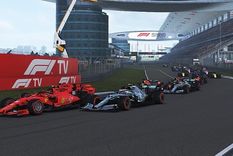 festejo virtual de charles leclerc en el gran premio de china