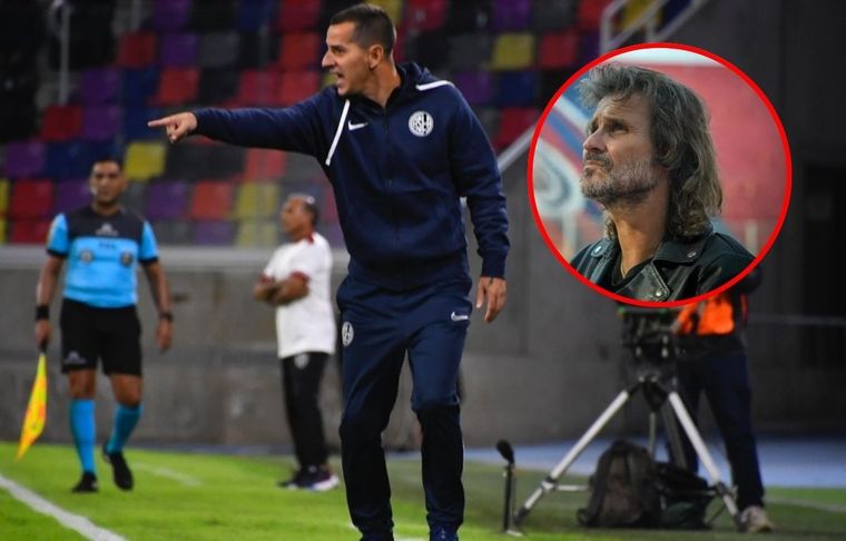 Romagnoli dando indicaciones como entrenador de San Lorenzo. Foto: Prensa San Lorenzo