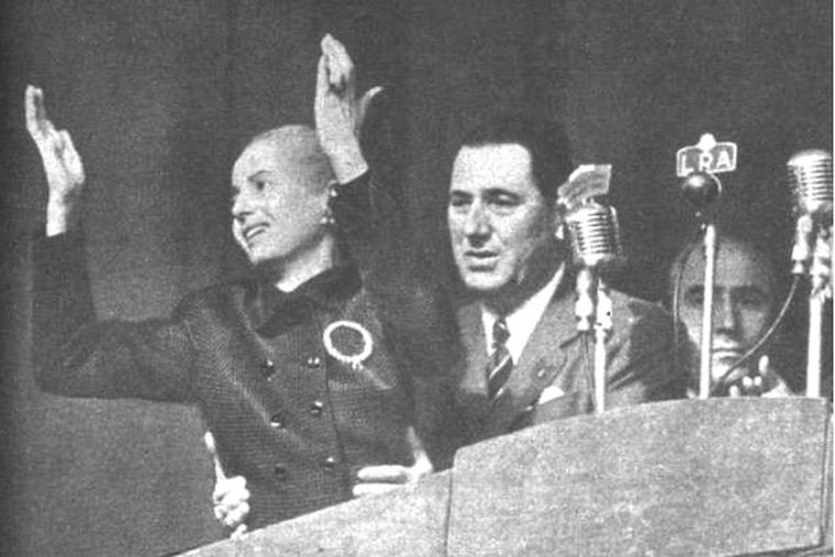 Eva Duarte y Juan Domingo Perón