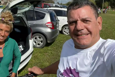 Silvina Andrea Petinari junto a su marido, Gabriel Izzo, el empresario asesinado en San Antonio de Padua