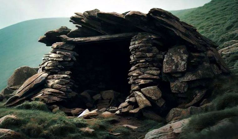 refugio de rocas Oregon Ilustración de cómo fue el refugio rocoso de Oregon, EEUU. Foto: OregonUniversity.