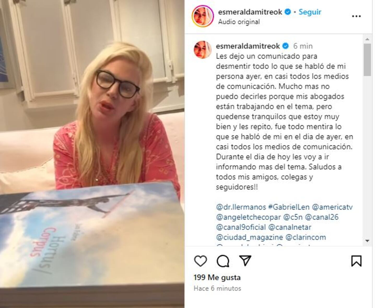 El día en que Esmeralda desmintió los dichos. Créditos: Captura El día en que Esmeralda desmintió los dichos. Créditos: Captura