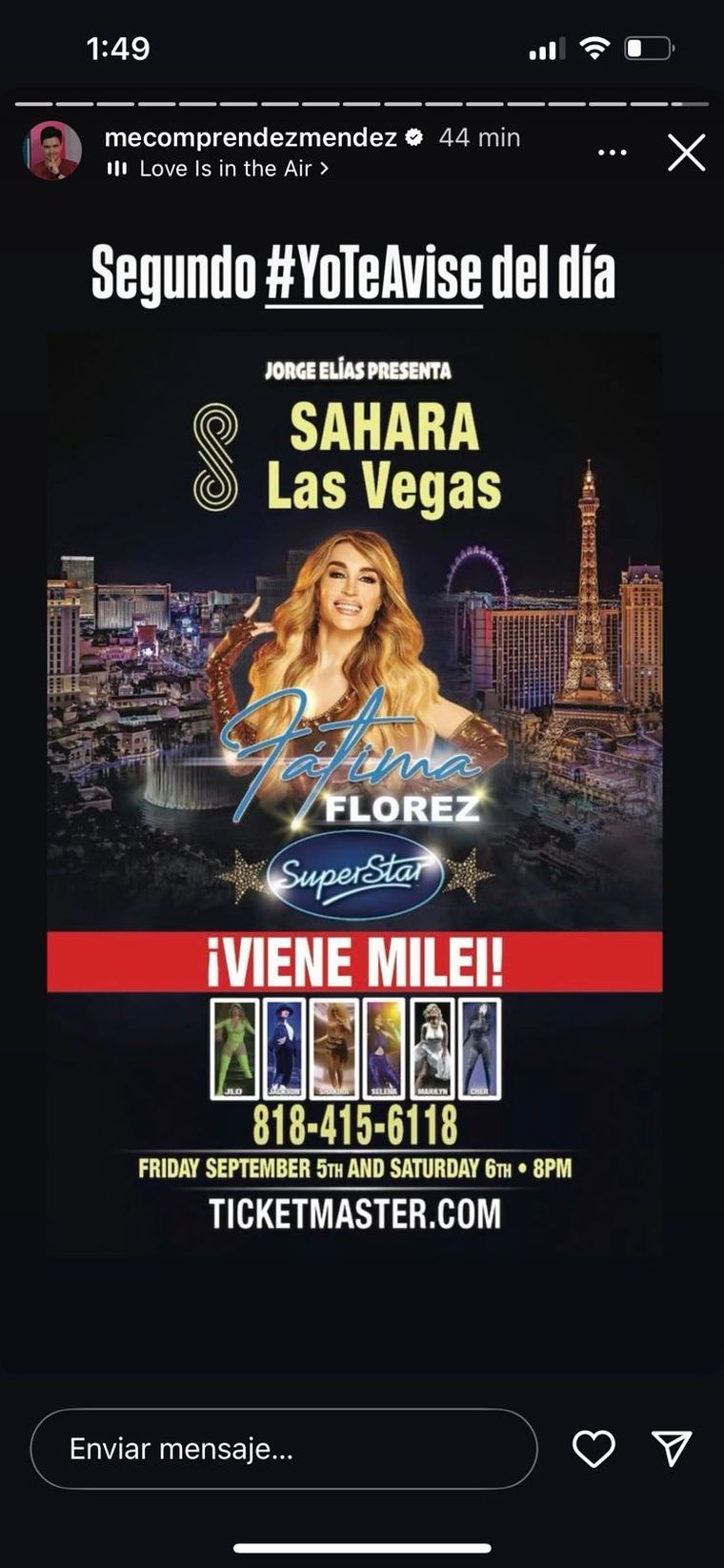 Gustavo Méndez anunciando el tema en redes. Créditos: Instagram / mecomprendezmendez Gustavo Méndez anunciando el tema en redes. Créditos: Instagram / mecomprendezmendez