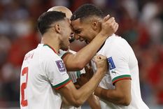 Abdelhamid Sabiri celebra el primer gol de Marruecos. Foto: EFE